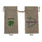 St. Patrick's Day Large Burlap Gift Bags - Front & Back