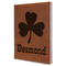 St. Patrick's Day Leather Sketchbook - Large - Single Sided - Angled View