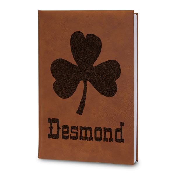 Custom St. Patrick's Day Leatherette Journal - Large - Double Sided (Personalized)