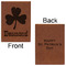 St. Patrick's Day Leatherette Journals - Large - Double Sided - Front & Back View