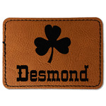 St. Patrick's Day Faux Leather Iron On Patch - Rectangle (Personalized)