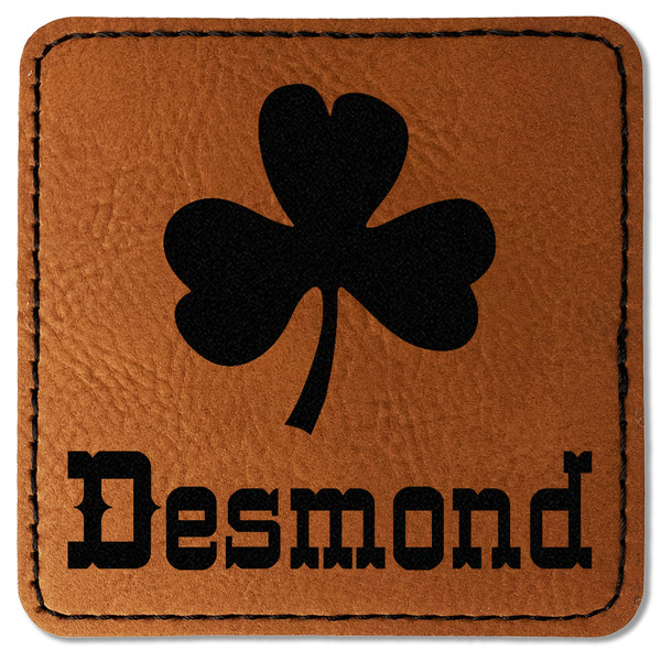 Custom St. Patrick's Day Faux Leather Iron On Patch - Square (Personalized)