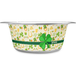 St. Patrick's Day Stainless Steel Dog Bowl - Small (Personalized)