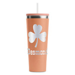 St. Patrick's Day RTIC Everyday Tumbler with Straw - 28oz - Peach - Double-Sided (Personalized)