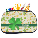 St. Patrick's Day Neoprene Pencil Case - Medium w/ Name or Text