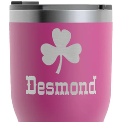 St. Patrick's Day RTIC Tumbler - Magenta - Laser Engraved - Single-Sided (Personalized)