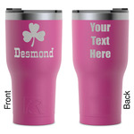 St. Patrick's Day RTIC Tumbler - Magenta - Laser Engraved - Double-Sided (Personalized)