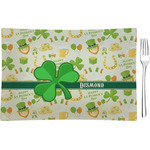 St. Patrick's Day Rectangular Glass Appetizer / Dessert Plate - Single or Set (Personalized)