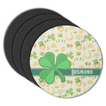 St. Patrick's Day Round Rubber Backed Coasters - Set of 4 (Personalized)