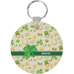 St. Patrick's Day Round Plastic Keychain (Personalized)