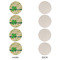 St. Patrick's Day Round Linen Placemats - APPROVAL Set of 4 (single sided)