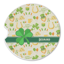 St. Patrick's Day Sandstone Car Coaster - Single (Personalized)