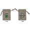 St. Patrick's Day Small Burlap Gift Bag - Front and Back