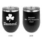 St. Patrick's Day Stainless Wine Tumblers - Black - Double Sided - Approval