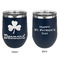 St. Patrick's Day Stainless Wine Tumblers - Navy - Double Sided - Approval