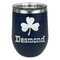 St. Patrick's Day Stainless Wine Tumblers - Navy - Double Sided - Front