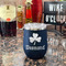 St. Patrick's Day Stainless Wine Tumblers - Navy - Double Sided - In Context