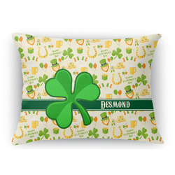 St. Patrick's Day Rectangular Throw Pillow Case - 12"x18" (Personalized)