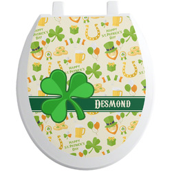 St. Patrick's Day Toilet Seat Decal - Round (Personalized)