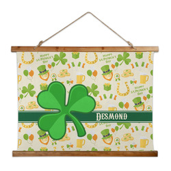 St. Patrick's Day Wall Hanging Tapestry - Wide (Personalized)