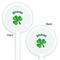 St. Patrick's Day White Plastic 5.5" Stir Stick - Double Sided - Round - Front & Back