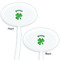 St. Patrick's Day White Plastic 7" Stir Stick - Double Sided - Oval - Front & Back