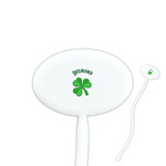 St. Patrick's Day 7" Oval Plastic Stir Sticks - White - Double Sided (Personalized)