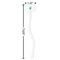 St. Patrick's Day White Plastic 7" Stir Stick - Oval - Dimensions