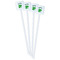 St. Patrick's Day White Plastic Stir Stick - Double Sided - Square - Front