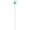 St. Patrick's Day White Plastic Stir Stick - Double Sided - Square - Single Stick