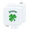 St. Patrick's Day White Plastic Stir Stick - Single Sided - Square - Approval