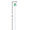 St. Patrick's Day White Plastic Stir Stick - Square - Dimensions