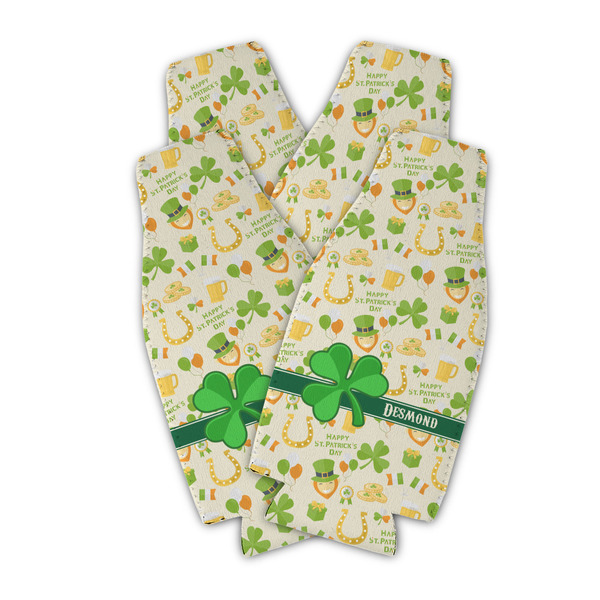 Custom St. Patrick's Day Zipper Bottle Cooler - Set of 4 (Personalized)
