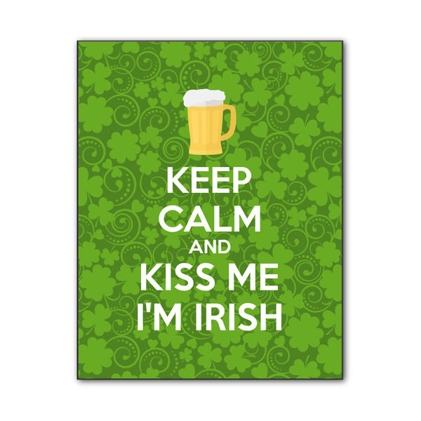 Custom Kiss Me I'm Irish Wood Print - 11x14