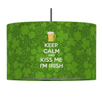 Kiss Me I'm Irish 12" Drum Pendant Lamp - Fabric