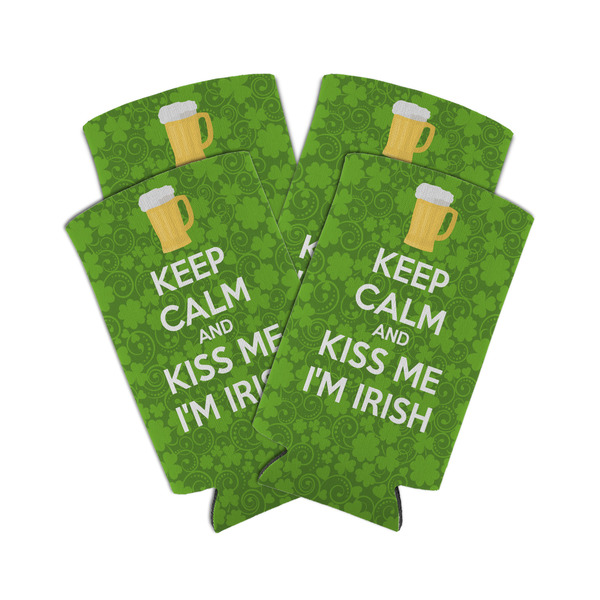 Custom Kiss Me I'm Irish Can Cooler (tall 12 oz) - Set of 4