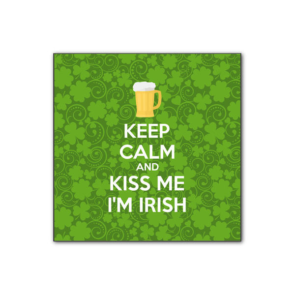 Custom Kiss Me I'm Irish Wood Print - 12x12