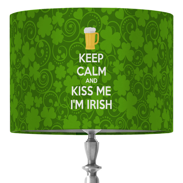 Custom Kiss Me I'm Irish 16" Drum Lamp Shade - Fabric