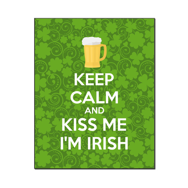 Custom Kiss Me I'm Irish Wood Print - 16x20