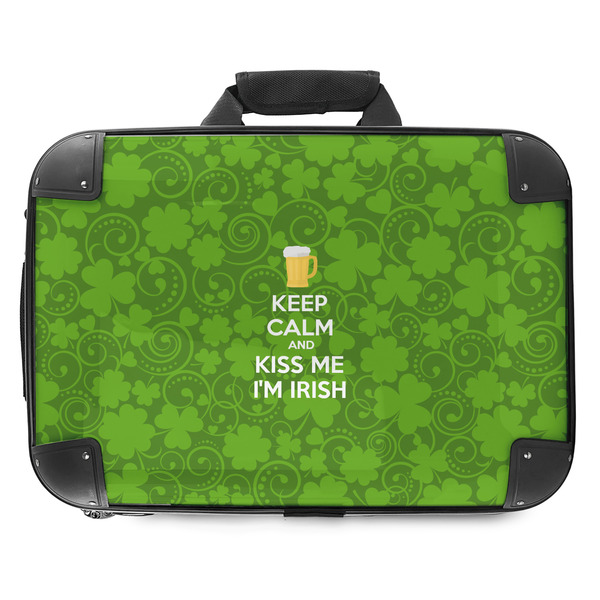 Custom Kiss Me I'm Irish Hard Shell Briefcase - 18"