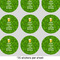 Kiss Me I'm Irish 2" Multipurpose Round Labels - Sheet