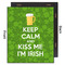 Kiss Me I'm Irish 20x24 Wood Print - Front & Back View