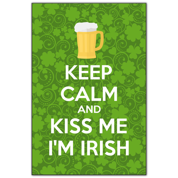 Custom Kiss Me I'm Irish Wood Print - 20x30