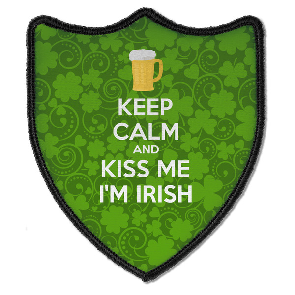 Custom Kiss Me I'm Irish Iron On Shield Patch B