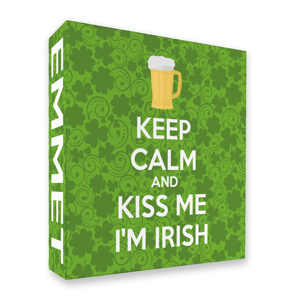 Custom Kiss Me I'm Irish 3 Ring Binder - Full Wrap - 2"