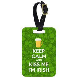 Kiss Me I'm Irish Metal Luggage Tag