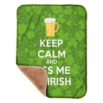 Kiss Me I'm Irish Sherpa Baby Blanket - 30" x 40"