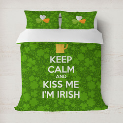 Kiss Me I'm Irish Duvet Cover Set - Full / Queen (Personalized)