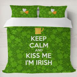 Kiss Me I'm Irish Duvet Cover Set - King (Personalized)