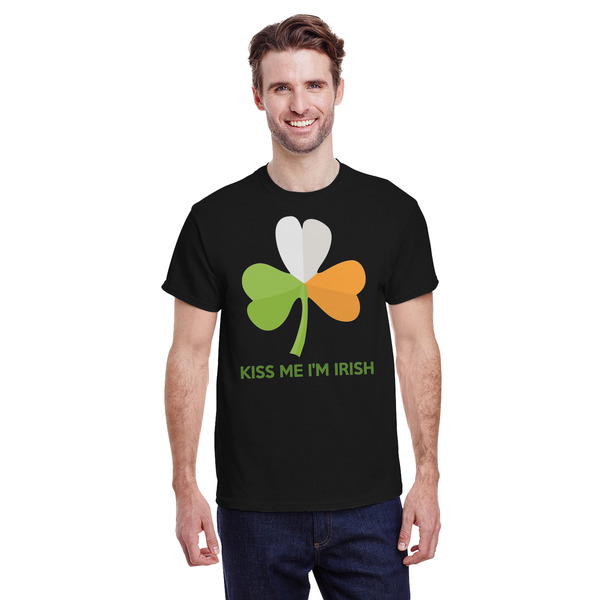 Custom Kiss Me I'm Irish T-Shirt - Black